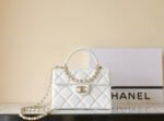 CHANEL 25S FLAP BAG 21 CM IN WHITE LAMBSKIN WITH GOLD HARDWARE - Image 2