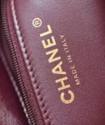 CHANEL 25S FLAP BAG 19 CM IN DARK RED LAMBSKIN WITH GOLD HARDWARE - Image 8