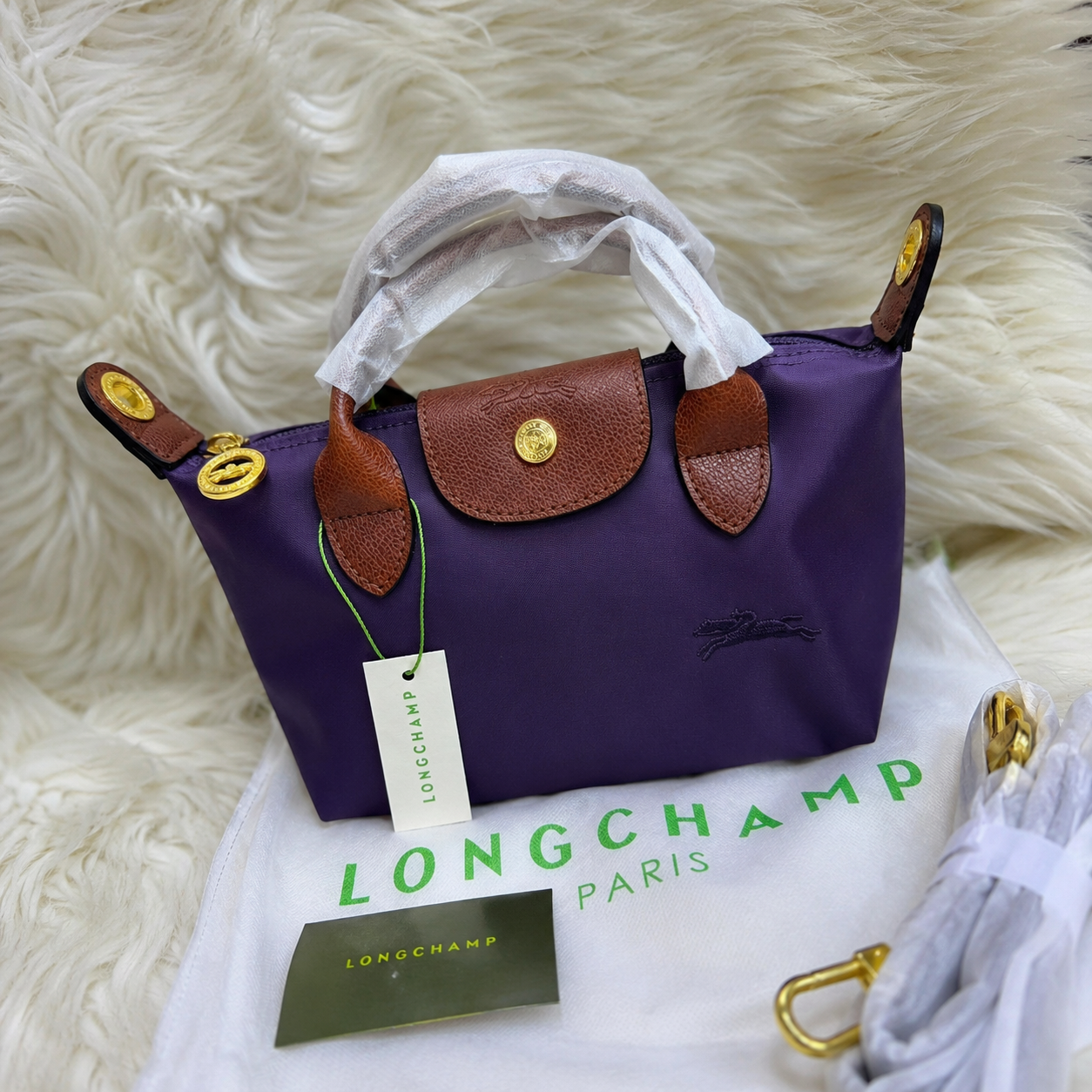 51CB8546-4A57-4D14-A44F-6CD5E22D2EFD Amethyst Shadow 23cm Luxury Iconic Designer Bag - Image 1