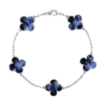 CLOVER 5 MOTIF PIETERSITE BRACELET COLLECTION - Silver