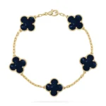 CLOVER 5 MOTIF PIETERSITE BRACELET COLLECTION - Gold, 19