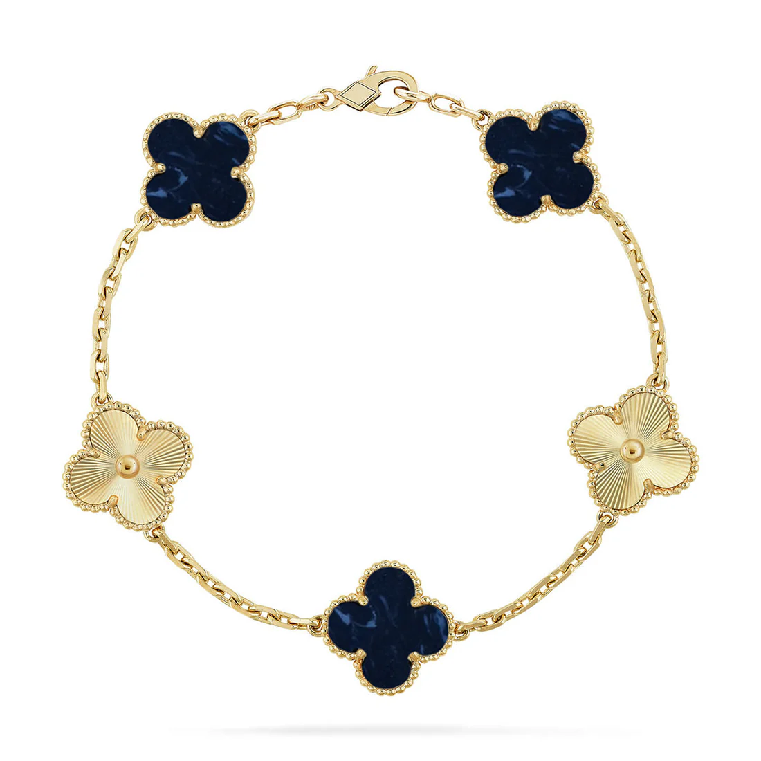9f84a2de12ce35231c8390d80f3104c3.webp CLOVER 5 MOTIF PIETERSITE BRACELET COLLECTION - Gold-Laser, 19 - Image 1