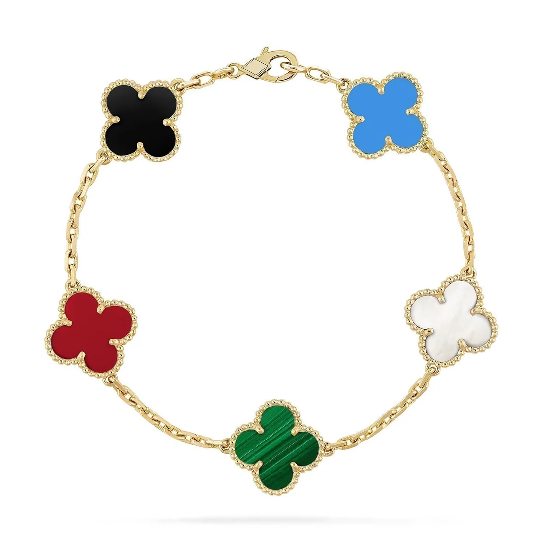 Alhambra-D11-01_8b3ac997-a830-4c7b-8821-cdfc8b93c116-1.webp CLOVER 5 MOTIFS MULTICOLOR BRACELET - Image 1