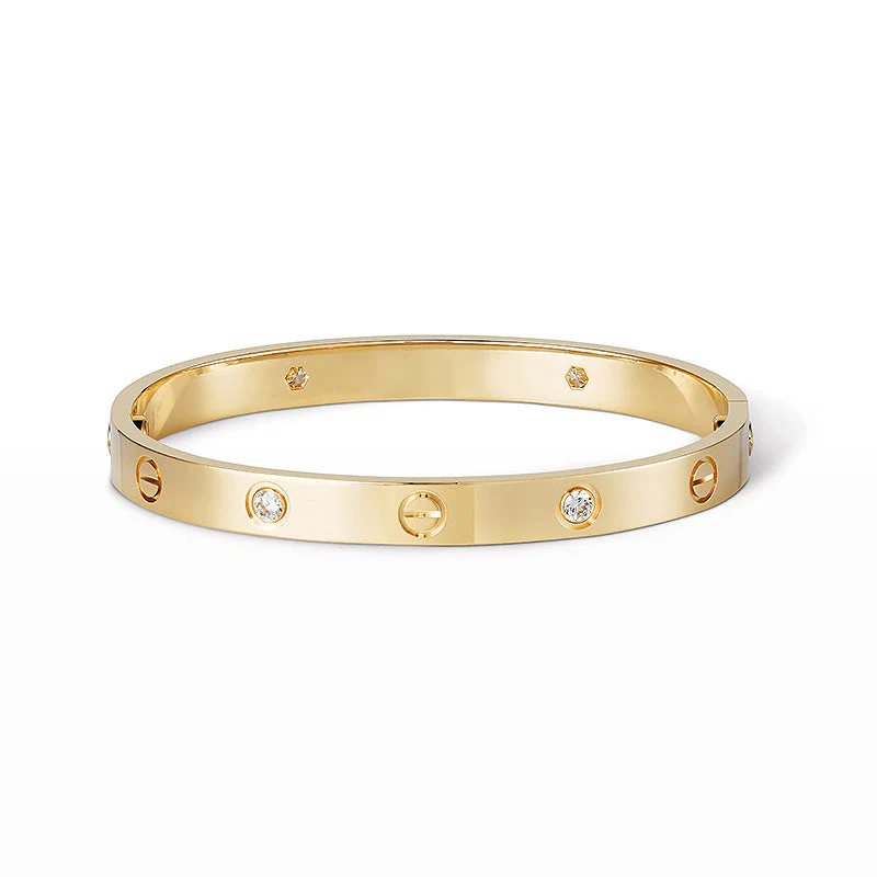B-love-B-G-D4-01_94397677-2967-4215-b044-0464d28490b3.webp LOVE BRACELET 3.65MM 6 DIAMONDS - 16, Gold - Image 1