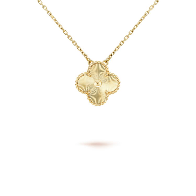 IMG_6854_7f22fc9d-22e6-4597-9a85-a89e7287c730.png CLOVER 15MM LASER NECKLACE - Gold - Image 1