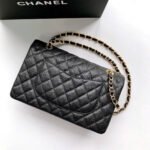 FLAP BAG 25 IN BLACK CAVIAR LEATHER GOLD HARDWARE - Image 5