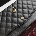 FLAP BAG 25 IN BLACK CAVIAR LEATHER GOLD HARDWARE - Image 2