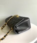 MINI RECTANGLE FLAP BAG 20CM BLACK CAVIAR GOLD HARDWARE - Image 13