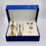 Branded Luxe Radiance 6-Piece Gold-Tone Jewelry & Watch Set Noir - Image 2