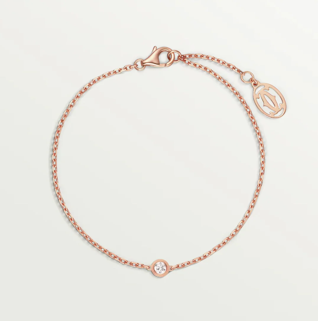 WeChatScreenshot_20231217161205_49d36b32-1276-4219-9afb-cc669eb8ff68.webp DAMOUR DIAMOND LINK BRACELET - Pink Gold - Image 1