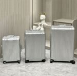 Medium Arctic Silver Luxury Iconic Designer Suitcase - Image 2