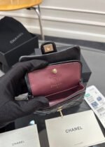 CHANEL 25S FLAP CHARM BAG 13 IN BLACK LAMBSKIN - Image 17