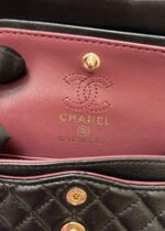 CHANEL 25S FLAP CHARM BAG 13 IN BLACK LAMBSKIN - Image 19