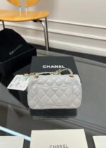 CHANEL 25S FLAP CHARM BAG 13 IN GREY LAMBSKIN - Image 17