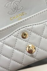 CHANEL 25S FLAP CHARM BAG 13 IN GREY LAMBSKIN - Image 7