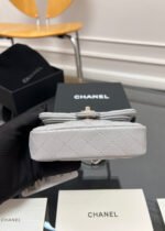 CHANEL 25S FLAP CHARM BAG 13 IN GREY LAMBSKIN - Image 8