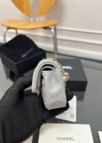 CHANEL 25S FLAP CHARM BAG 13 IN GREY LAMBSKIN - Image 20