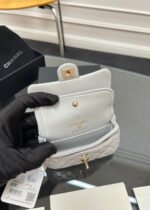 CHANEL 25S FLAP CHARM BAG 13 IN GREY LAMBSKIN - Image 11