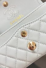CHANEL 25S FLAP CHARM BAG 13 IN LIGHT BLUE LAMBSKIN - Image 18
