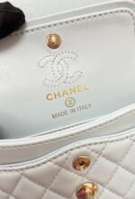 CHANEL 25S FLAP CHARM BAG 13 IN LIGHT BLUE LAMBSKIN - Image 8