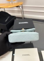 CHANEL 25S FLAP CHARM BAG 13 IN LIGHT BLUE LAMBSKIN - Image 20