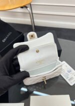 CHANEL 25S FLAP CHARM BAG 13 IN WHITE LAMBSKIN - Image 15