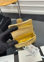 CHANEL 25S FLAP CHARM BAG 13 IN GOLD METALLIC LAMBSKIN - Image 20