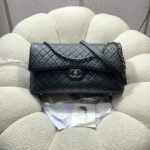 CHANEL 26S FLAP BAG 46 IN BLACK CAVIAR CALFSKIN