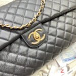 CHANEL 26S FLAP BAG 46 IN BLACK CAVIAR CALFSKIN WITH GOLD HARDWARE - Image 9