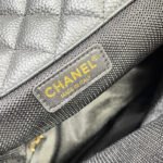 CHANEL 26S FLAP BAG 46 IN BLACK CAVIAR CALFSKIN WITH GOLD HARDWARE - Image 8