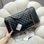 CHANEL 26S FLAP BAG 46 IN BLACK CAVIAR CALFSKIN WITH GOLD HARDWARE - Image 14