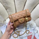CHANEL 26S FLAP BAG 20 IN BROWN LAMBSKIN - Image 2