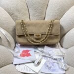 CHANEL 26S CLASSIC FLAP 33 IN BEIGE SUEDE - Image 10