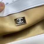 CHANEL 26S FLAP BAG 20 IN WHITE LAMBSKIN - Image 8