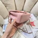 CHANEL 26S FLAP BAG 20 IN PASTEL PINK LAMBSKIN - Image 10