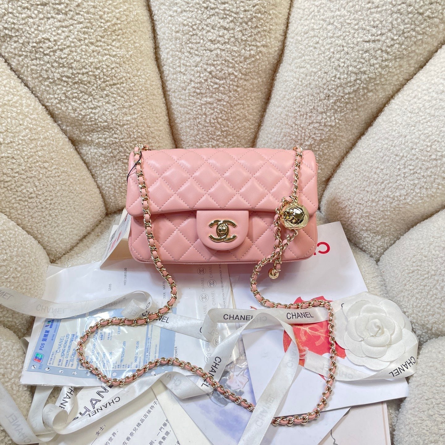 img_0a644df0_20260426_i1777186273752_8665_0_0_jpg CHANEL 26S FLAP BAG 20 IN PASTEL PINK LAMBSKIN - Image 1