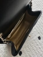 CHANEL 25S CLASSIC FLAP BAG MINI 18 IN BLACK LAMBSKIN WITH GOLD HARDWARE - Image 16