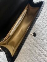 CHANEL 25S CLASSIC FLAP BAG MINI 20 IN BLACK LAMBSKIN WITH GOLD HARDWARE - Image 7