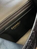 CHANEL 25S MINI FLAP BAG 23 IN BLACK VELVET WITH GOLD HARDWARE - Image 17