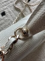 CHANEL 25S MINI FLAP BAG 19 IN WHITE CAVIAR LEATHER - Image 15
