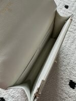 CHANEL 25S MINI FLAP BAG 19 IN WHITE CAVIAR LEATHER - Image 7