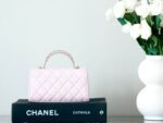 CHANEL 25S KELLY IN PASTEL PINK LAMBSKIN WITH GOLD HARDWARE - Image 8