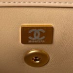 CHANEL 25S MINI FLAP BAG 19 IN TAN BROWN CALFSKIN GOLD HARDWARE - Image 18