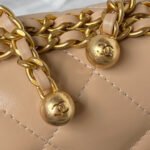 CHANEL 25S MINI FLAP BAG 19 IN TAN BROWN CALFSKIN GOLD HARDWARE - Image 4