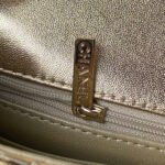 CC MINI 19 FLAP BAG IN GOLDEN METALLIC CALFSKIN WITH STRAP - Image 4