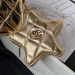 CC MINI 19 FLAP BAG IN GOLDEN METALLIC CALFSKIN WITH STRAP - Image 16