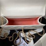 CHANEL 25S MINI FLAP BAG 22 IN WHITE CALFSKIN GOLD HARDWARE - Image 2
