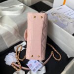 CHANEL 25S FLAP BAG 18 CM IN LIGHT PINK GRAINED LAMBSKIN WITH TOP HANDLE - Image 14