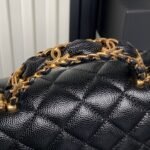 CHANEL 25S FLAP BAG 19 IN BLACK CALFSKIN GOLD HARDWARE - Image 4