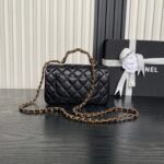 CHANEL 25S FLAP BAG 19 IN BLACK CALFSKIN GOLD HARDWARE - Image 2